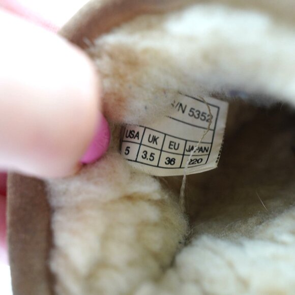 UGG Australia Scuffette Suede Shearling Slippers Chestnut Womens 5 - Picture 8 of 8